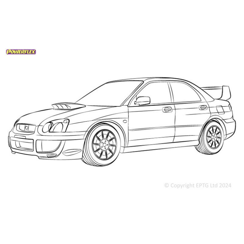Boccole Powerflex Subaru Impreza Turbo inc. WRX & STi GD,GG (2000 - 2007) - BUN-PF-00970 - BUN-PF-00970