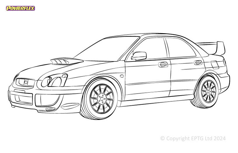 Powerflex bushes Subaru Impreza Turbo inc. WRX & STi GD,GG (2000 - 2007) - BUN-PF-00970 - BUN-PF-00970