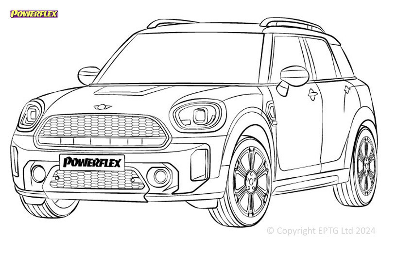 Boccole Powerflex Mini F60 Countryman Gen 2 (2017-) - BUN-PF-00653