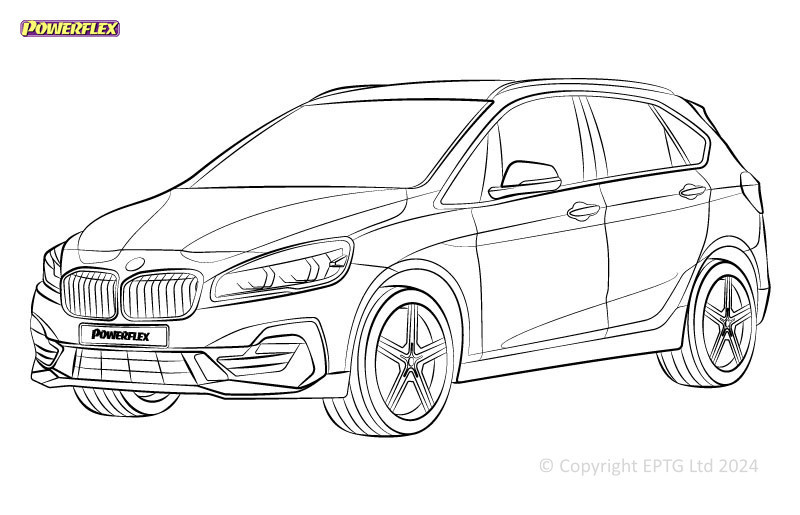 Silentblocs Powerflex BMW Série 2 F45, F46 Active Tourer (2014 - 2021) - BUN-PF-00145 - BUN-PF-00145