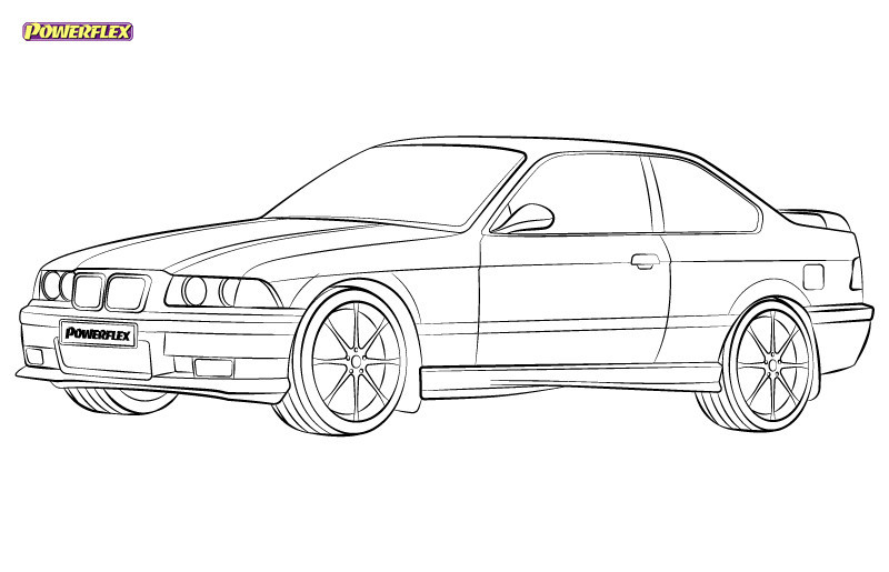 Powerflex bushes BMW Série 3 E36 inc M3 (1990 - 1998) - BUN-PF-00153