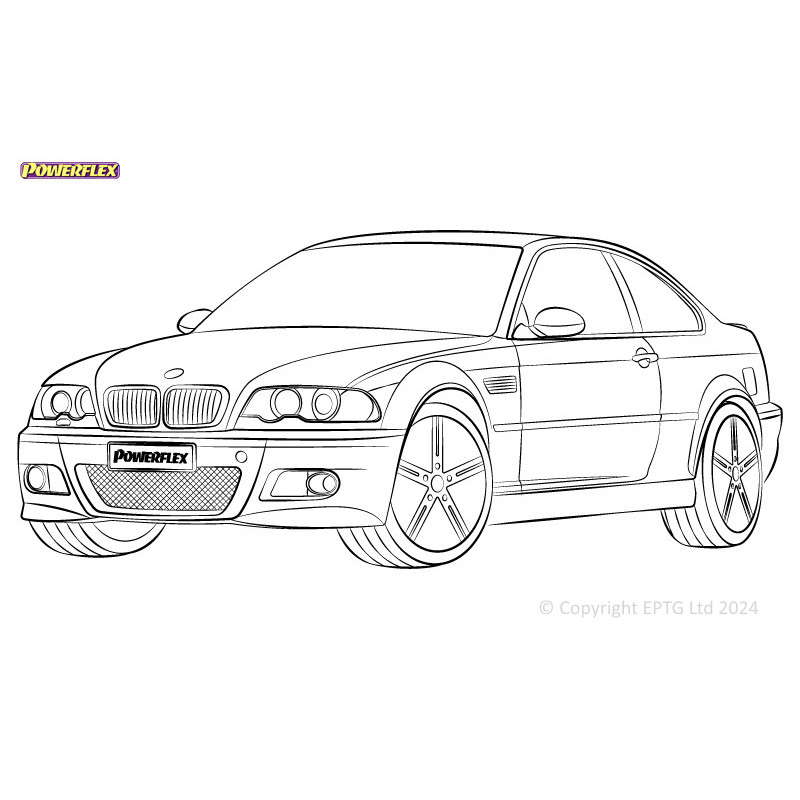 Silentblocs Powerflex BMW 3 Serie E46 Coupé / Cabine / Sedan / Touring - BUN-PF-00155