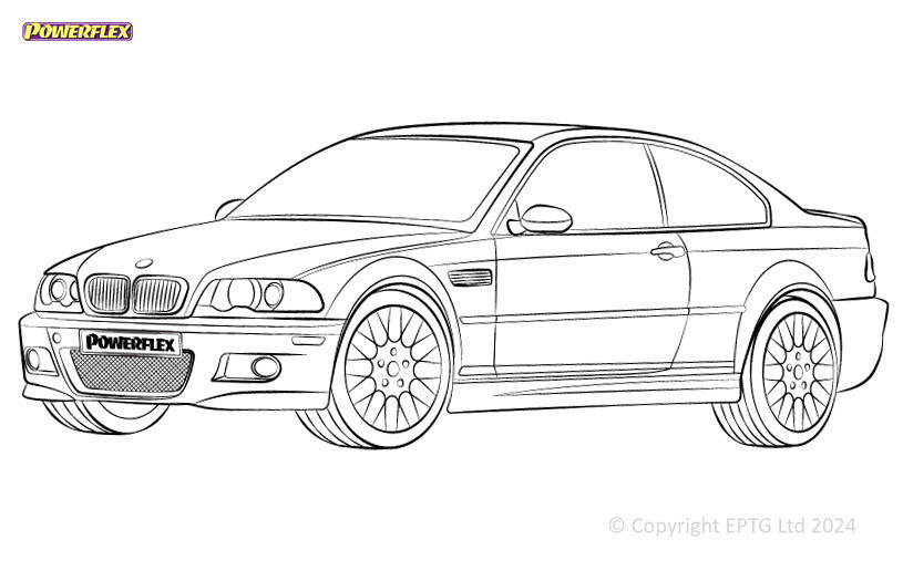 Powerflex Silentblocks BMW 3-serie E46 M3 inc CSL - BUN-PF-00156