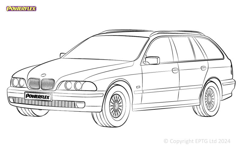 Silentblocuri Powerflex pentru BMW Seria 5 E39, modelele 520 până la 530 Touring - BUN-PF-00176 - BUN-PF-00176