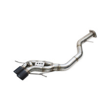 Klem zonder demper 2x80 X-Race zwart mat Inoxcar BMW E82 135i Coupé 3,0 Biturbo 2007-2010 - IC-BME8202XR80BKM - BME82.02.XR80BLACKMATT - 3666618503745