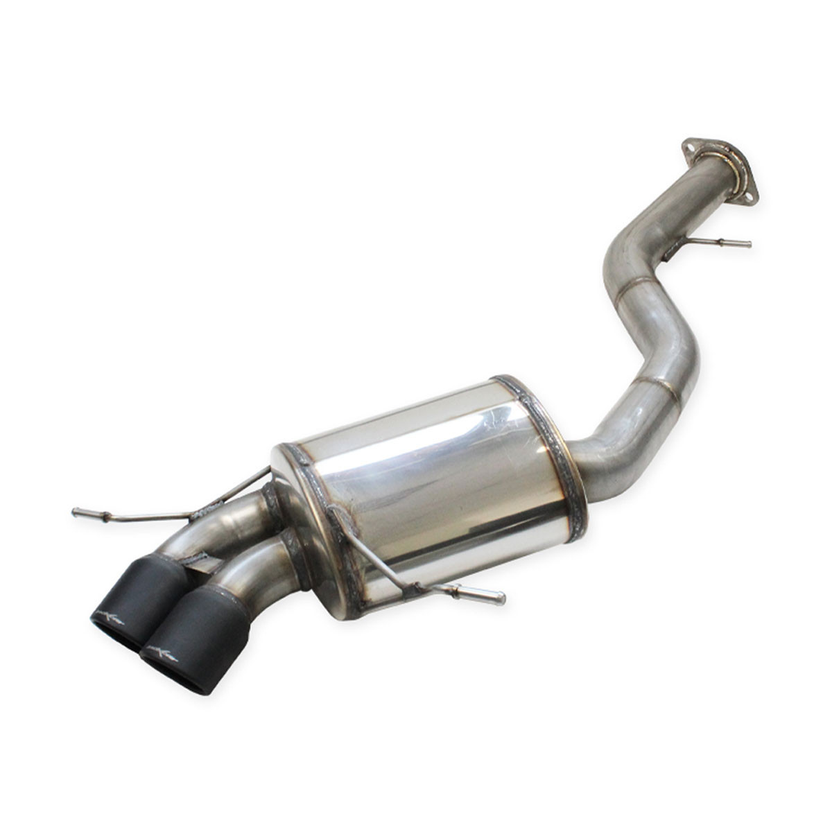 Inoxcar rear muffler 2x80 X-Race Black Matt BMW E82 135i Coupé 3,0 BiTurbo 2007-2010 - IC-BME8201XR80BKM - BME82.01.XR80BLACKMATT - 3666618503721