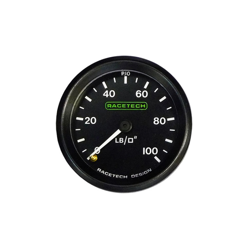 Manometro pressione dell'olio / benzina Racetech 160 PSI 1/8BSP + illuminazione - RT-P16BL - P16BL - 3661768038000