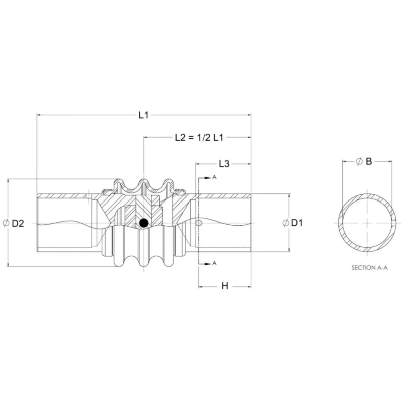 Cardan Helico Mil-Spec Racetech RTUJB14 3/4" x 3/4" - AS-RTUJ-B14 - RTUJ B14 - 3661768037546