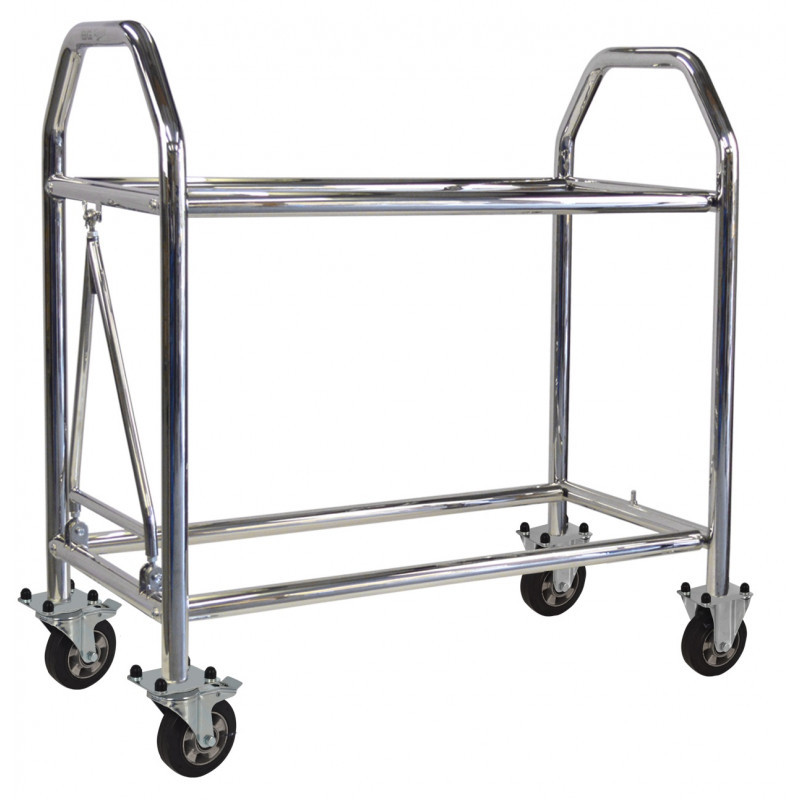 Compact stainless steel tire trolley, 1385mm x 475mm, for trucks - GT2i - BG-R116SL - BGR116SL - 5060252091022