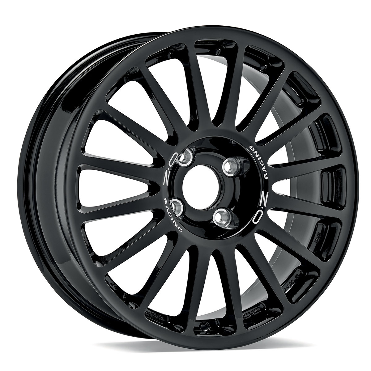 Cerchio in lega OZ Racing Superturismo Rally 17x7 Nero lucido - Peugeot 208 Rally4 e Lancia Y Rally4 - W01625076YL2 - OZ-SUPERTURISMORALLY4-701731-N - W01625076 YL2 - 3666618664828