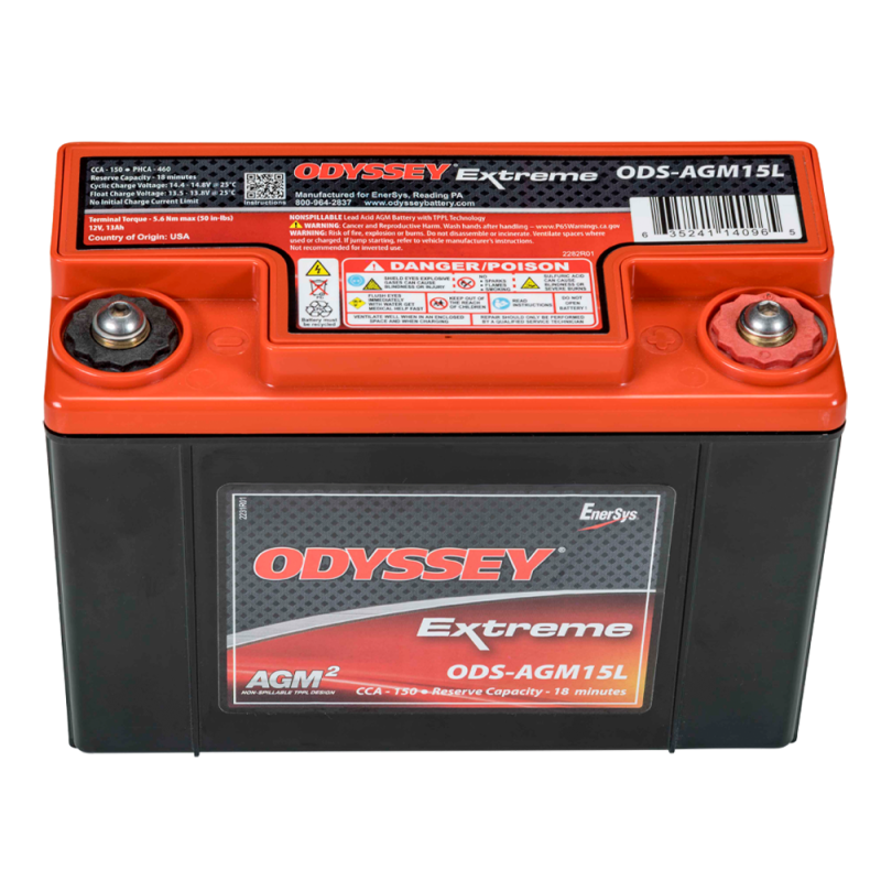 Batterie compétition AGM Odyssey Extreme PC545 ODS-AGM15L 13 Ah 545 PHCA - ODY-EXTREME-20 - ODS-AGM15L / PC545 - 3661768288276