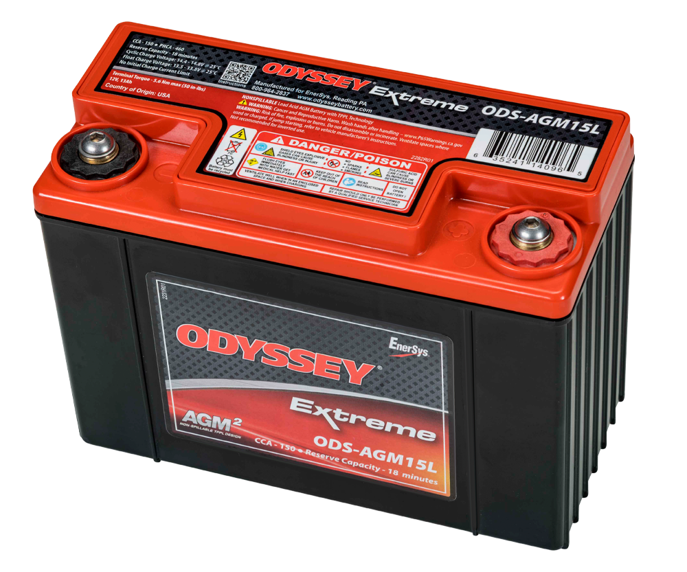 Batterie compétition AGM Odyssey Extreme PC545 ODS-AGM15L 13 Ah 545 PHCA - ODY-EXTREME-20 - ODS-AGM15L / PC545 - 3661768288276