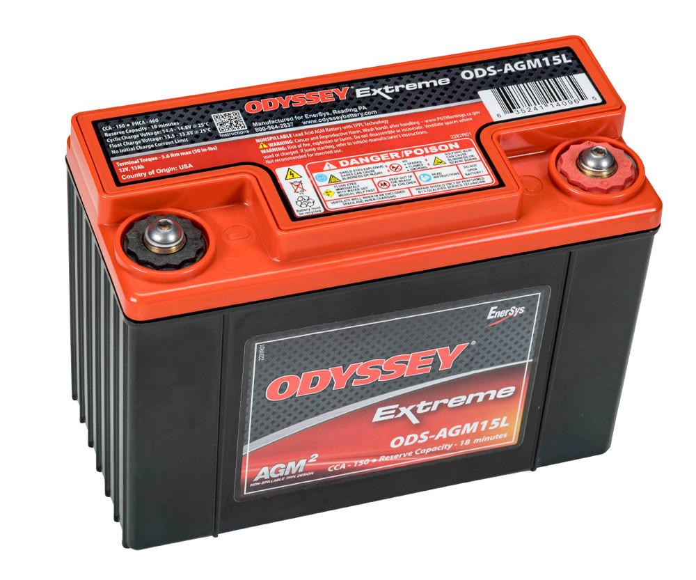 Odyssey Extreme PC545 ODS-AGM15L AGM Racing Battery, 13 Ah, 545 PHCA - ODY-EXTREME-20 - ODS-AGM15L / PC545 - 3661768288276