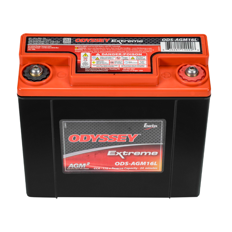 Odyssey Extreme Racing 25 PHCA 520/16 Ah 185/79/169/ 7,5kg Batteria da competizione - ODY-EXTREME-25 - ODS-AGM16L / PC680 - 3661768124475