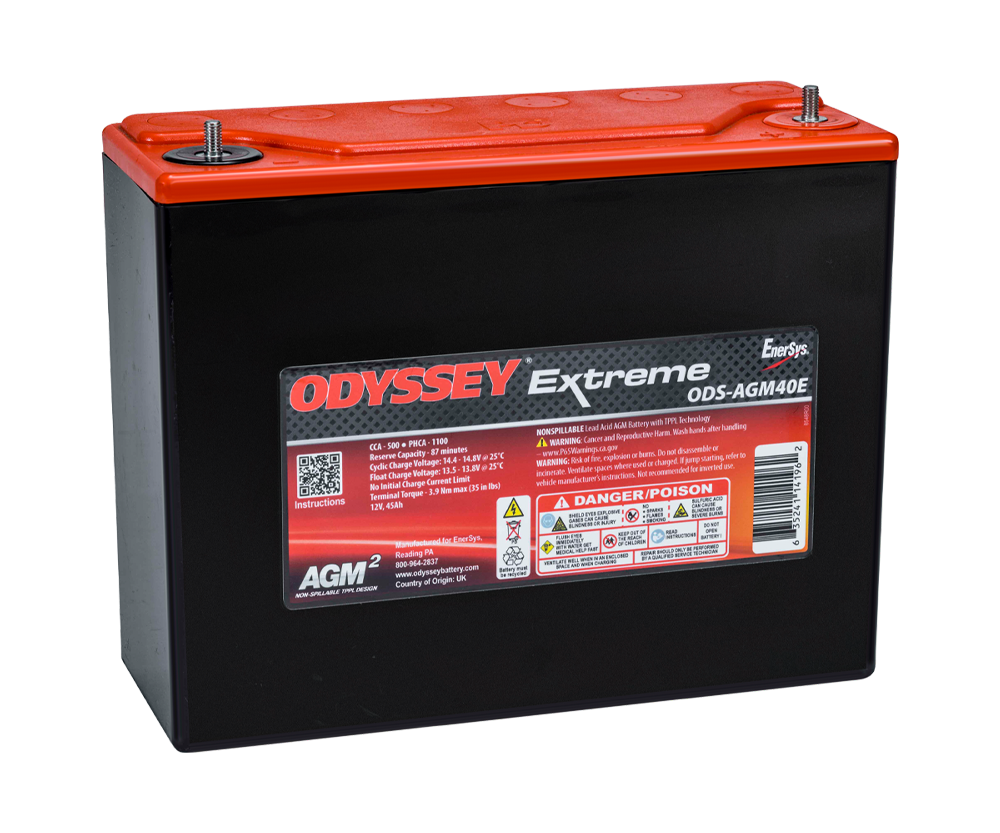 Batterie compétition Odyssey Extreme PC1100 ODS-AGM40E 45 Ah 1100 PHCA - ODY-EXTREME-40 - ODS-AGM40E / PC1100 - 3661768124499