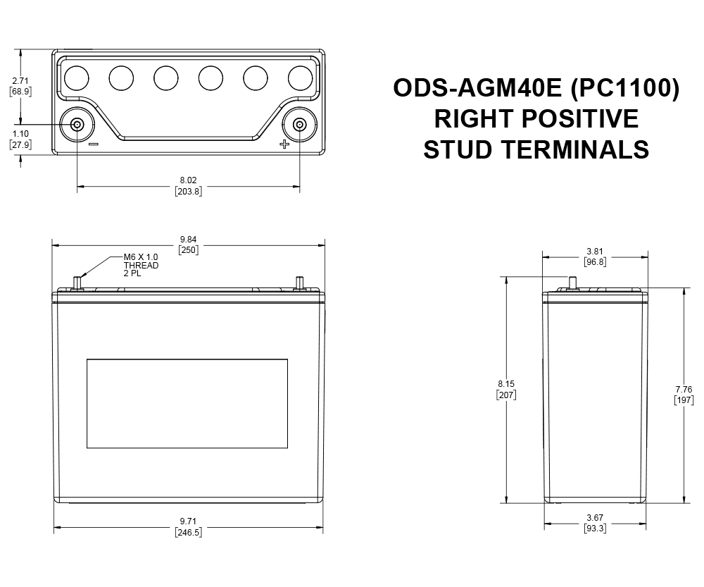 Batteria da competizione Odyssey Extreme PC1100 ODS-AGM40E 45 Ah 1100 PHCA - ODY-EXTREME-40 - ODS-AGM40E / PC1100 - 3661768124499