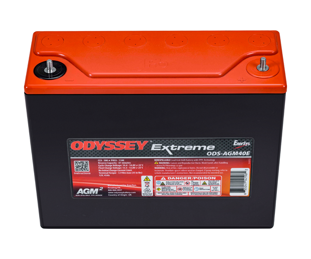 Batterie compétition Odyssey Extreme PC1100 ODS-AGM40E 45 Ah 1100 PHCA - ODY-EXTREME-40 - ODS-AGM40E / PC1100 - 3661768124499