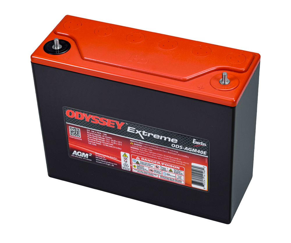 Batterie compétition Odyssey Extreme PC1100 ODS-AGM40E 45 Ah 1100 PHCA - ODY-EXTREME-40 - ODS-AGM40E / PC1100 - 3661768124499