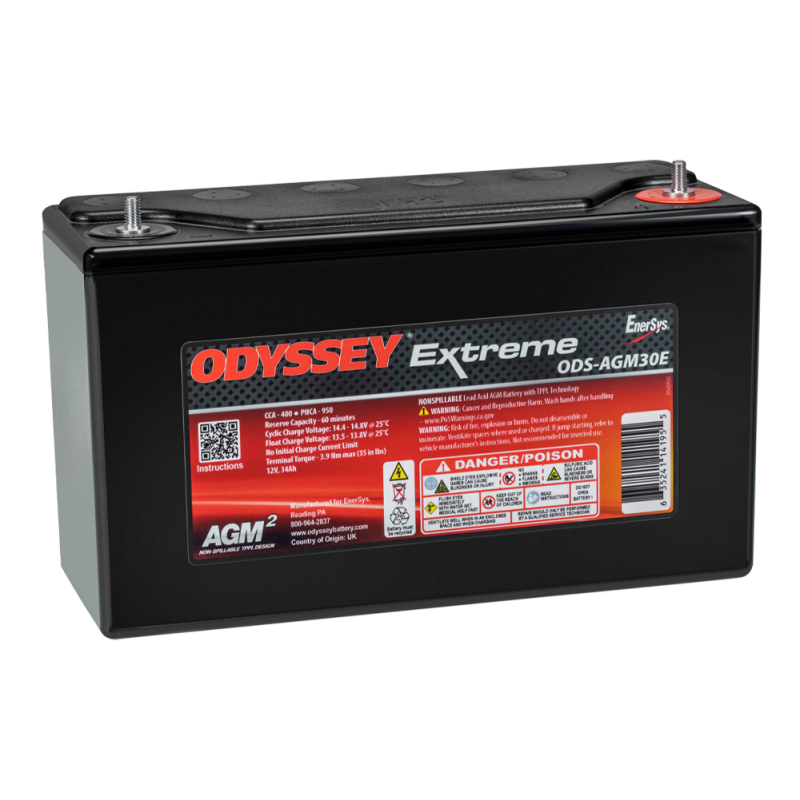 Odyssey Extreme PC950 ODS-AGM30E AGM-raceaccu 34 Ah 950 PHCA - ODY-EXTREME-30 - ODS-AGM30E / PC950 - 3661768124482
