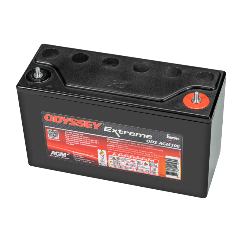 Odyssey Extreme PC950 ODS-AGM30E AGM Racing Battery, 34 Ah, 950 PHCA - ODY-EXTREME-30 - ODS-AGM30E / PC950 - 3661768124482