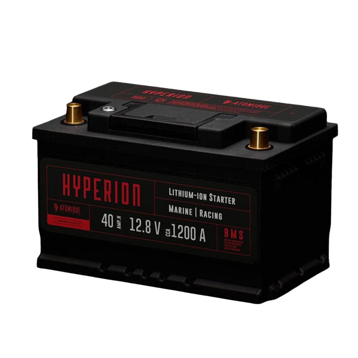 Baterie cu litiu Atomique Batteries Hyperion 40-T6 litiu-ion LiFePO4 12 V de înaltă performanță, 40 Ah - ATBAT-HYP40-T6 - 3770011694037