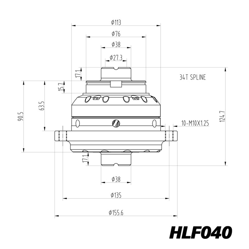 Blackline Limited Slip Differential for Opel Astra, Corsa, Calibra, F16, F18, F20, F28 - HLF040 - BR-AB-O02 - HLF040 - 3661768024997