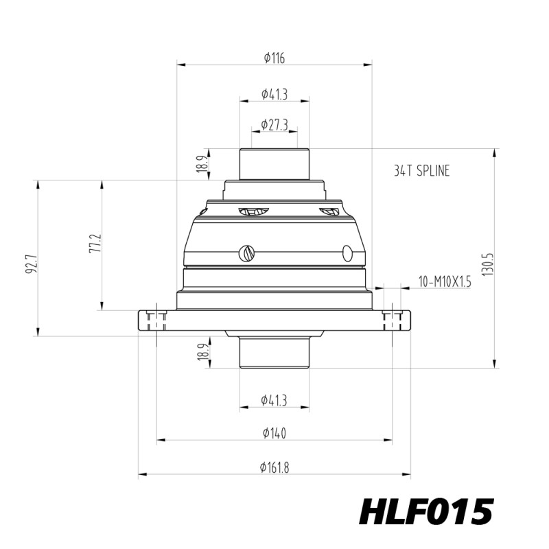 Zelfblokkerend differentieel Blackline Ford Focus ST170 MINI Cooper S Getrag - HLF015 - BR-AB-F01 - HLF015 - 3661768024850