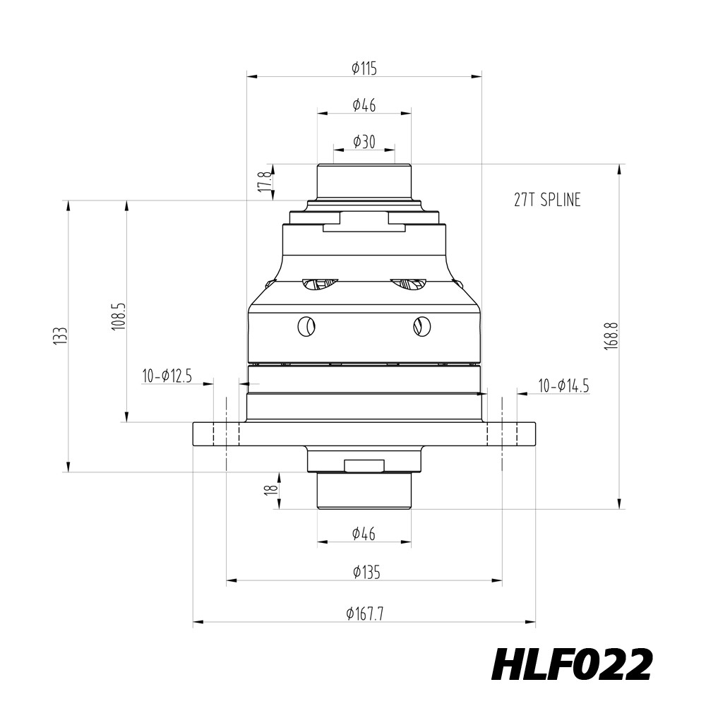 Zelfblokkerend differentieel Blackline BMW E24 E28 E30 E34 E36 Z1 Z3 188 - HLF022 - BR-AB-B03 - HLF022 - 3661768024812