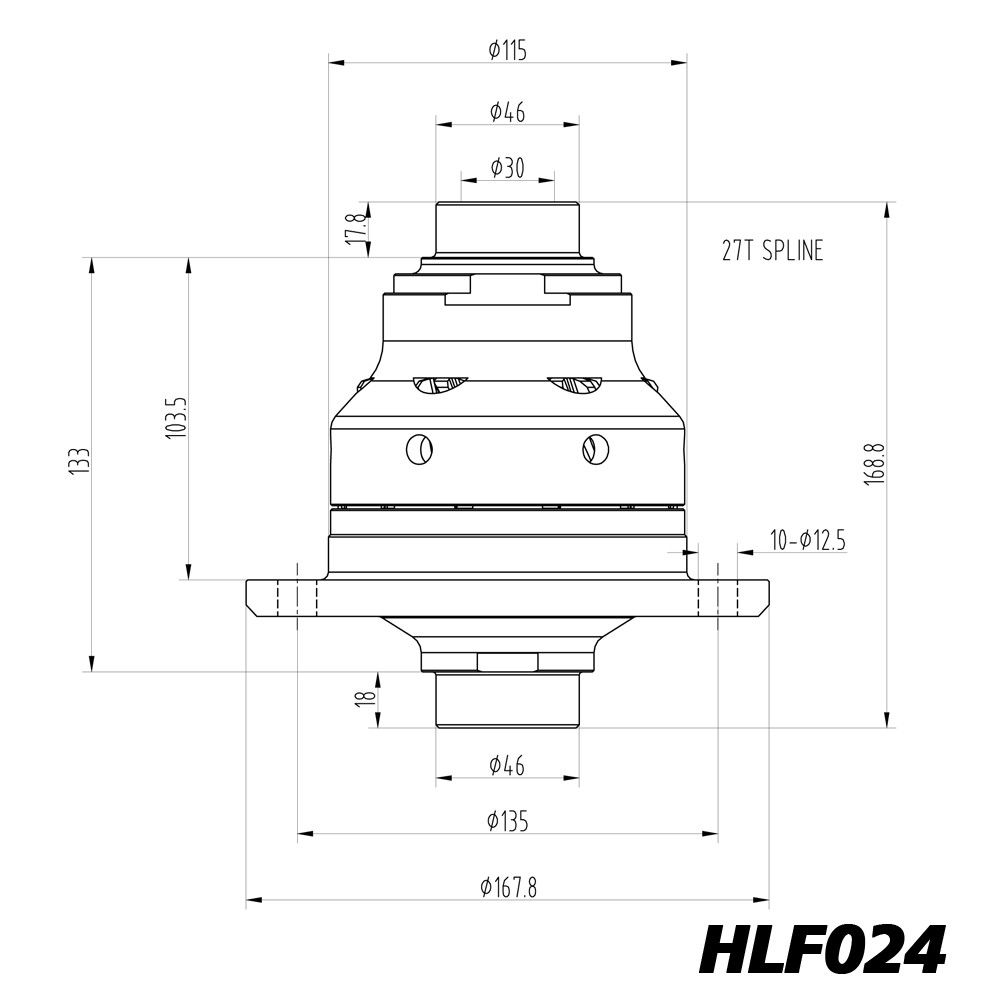 Zelfsperrendifferentieel Blackline BMW 1-serie, 3-serie, 5-serie, Z4, X3 188K - HLF024 - BR-AB-B05 - HLF024 - 3661768024836