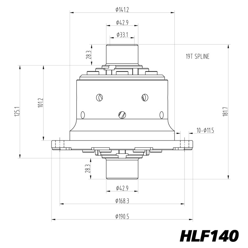 Différentiel autobloquant Blackline Jaguar Type E XKE Mk2 Salisbury 4HA - HLF140 - BR-AB-J01 - HLF140 - 3661768024935