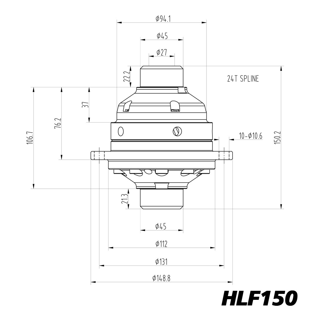 Blackline Fiat Abarth Punto Alfa Romeo C510 limited slip differential - HLF150 - BR-AB-FI01 - HLF150 - 3661768024904