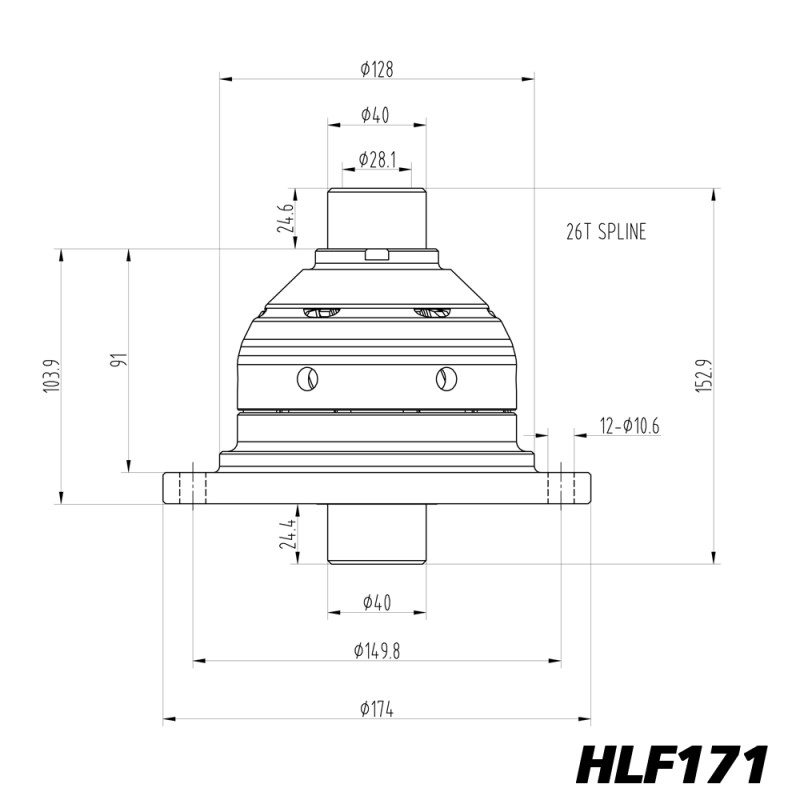 Differenziale a slittamento limitato Blackline Ford Focus ST225 Volvo C30 M66 - HLF171 - BR-AB-F04 - HLF171 - 3661768024898
