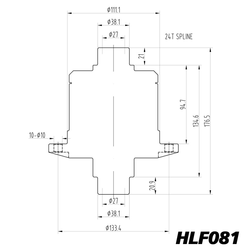 Différentiel autobloquant Blackline Triumph Dolomite Stag TR2 TR3 TR4 TR5 TR6 - HLF081 - BR-AB-TR02 - HLF081 - 3661768025062