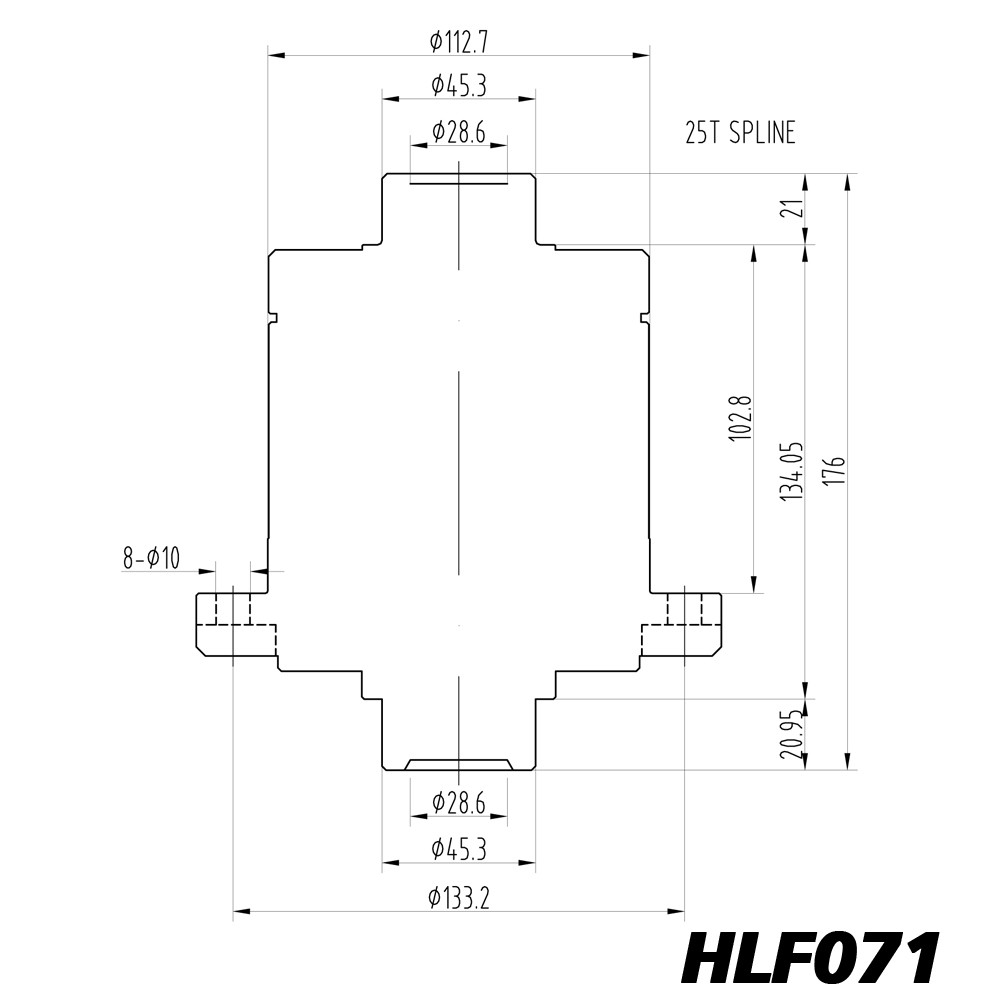 Blackline MGB Salisbury Axle 3.7 3.9 limited slip differential - HLF071 - BR-AB-MG02 - HLF071 - 3661768024973
