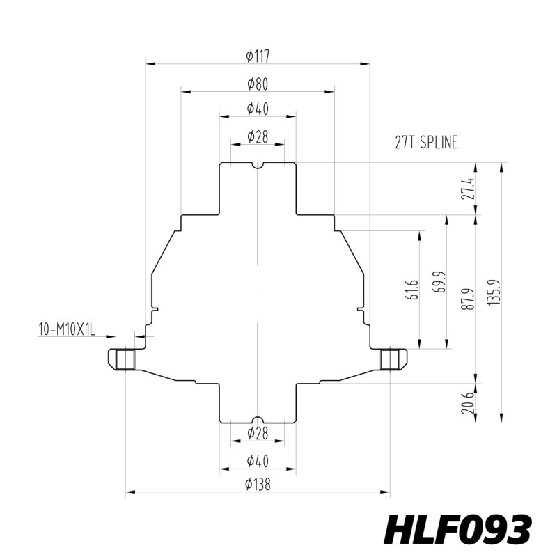 Différentiel autobloquant Blackline Honda boîte S80 couronne 117 mm - HLF093 - BR-AB-H01 - HLF093 - 3661768024911