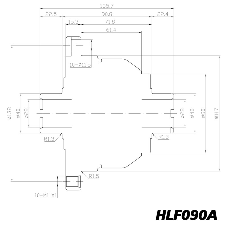 Blackline-sperdifferentieel voor Honda K20/K24, ombouw naar vierwielaandrijving - HLF090A - BR-AB-H04 - HLF090A - 3666618037875