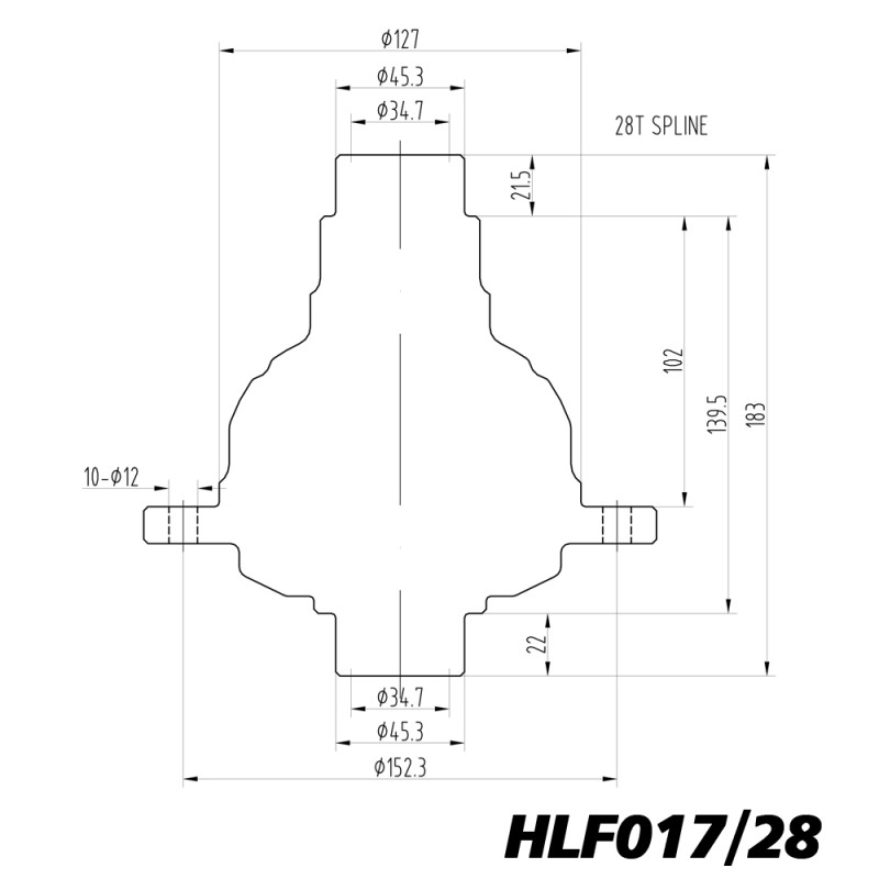 Différentiel autobloquant Blackline Ford Mustang pont 9 pouces 28 cannelures - HLF017/28 - BR-AB-F06 - HLF017/28 - 3666618037929