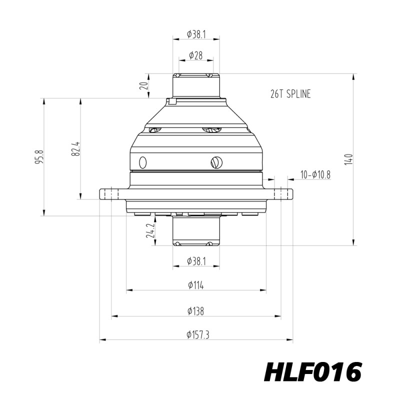 Blackline Limited Slip Differential for Ford Fiesta ST180 and Focus 1.6 EcoBoost IB6 - HLF016 - BR-AB-F05 - HLF016 - 3666618037936