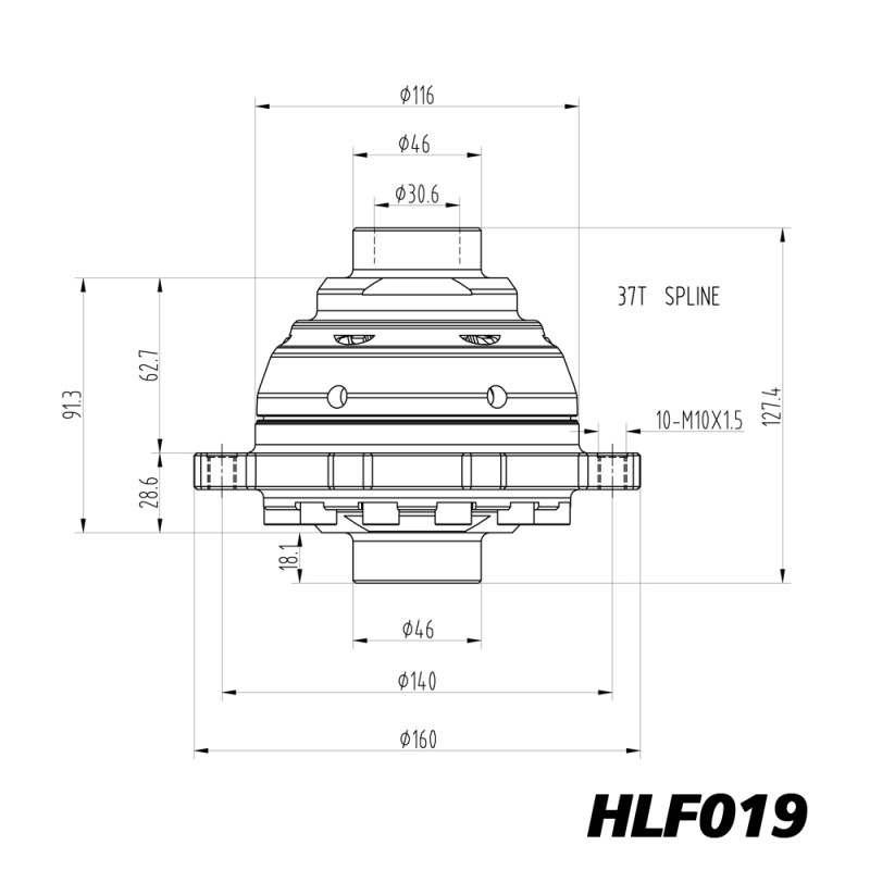 Zelfblokkerend differentieel Blackline MINI F54 F55 F56 Cooper S Getrag - HLF019 - BR-AB-B06 - HLF019 - 3666618529844