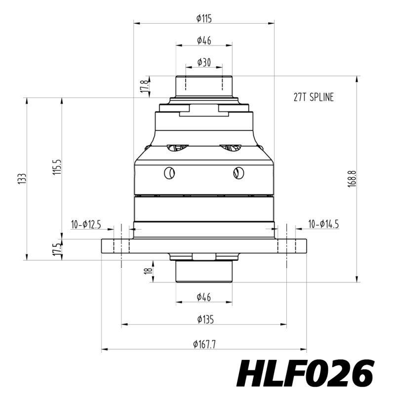 Zelfblokkerend differentieel Blackline BMW E28 E30 E36 achteras 188 - HLF026 - BR-AB-B11 - HLF026 - 3666618787060