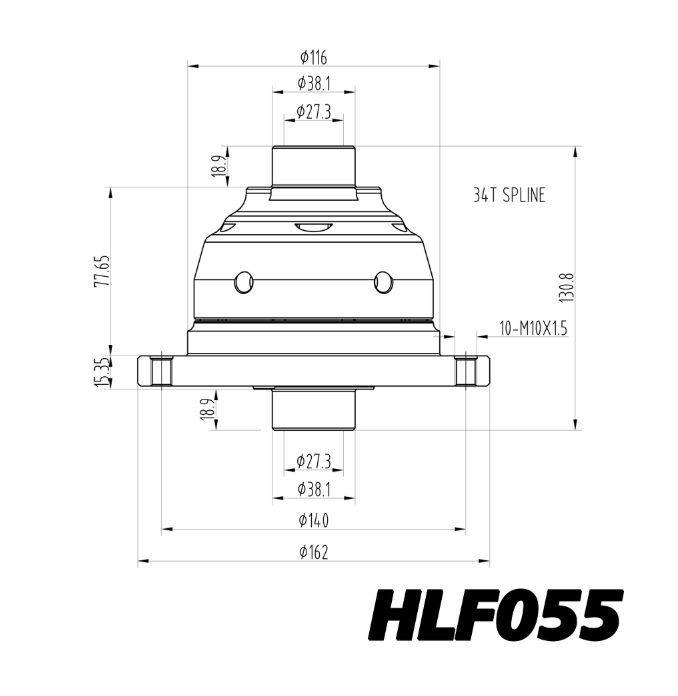 Differenziale a slittamento limitato Blackline Renault Clio 4 RS 200 Trophy 220 EDC - HLF055 - BR-AB-R03 - HLF055 - 3666618795119