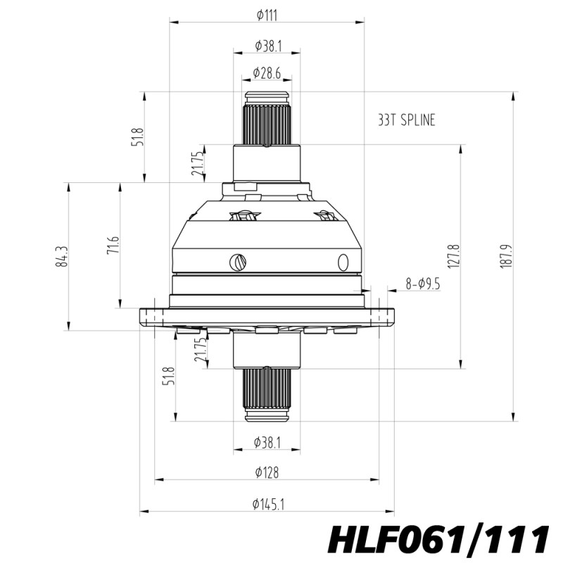 Bratex Limited Slip Differential Volkswagen Golf1-2 / Seat / Skoda (VW 020 111mm) - BR-AB-VW02-111 - HLF061/111 - 3661768025116