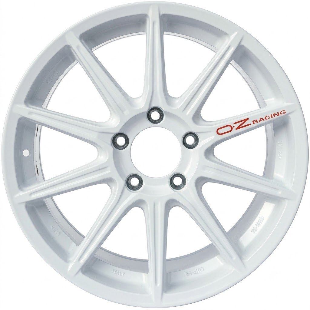 Jante alu OZ Racing Rally Tarmac 18x8 Blanc Racing - Citroën C3 Rally2 - W01E0605233 - OZ-TARMACRALLYR2-8018599-BL - W01E06052 33 - 3666618732350