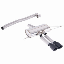Milltek GPF-Back Exhaust Line with Intermediate Pipe and GT100 Cerakote Black Outlets for Mini Cooper S F66 2.0T (2024+) - MLK-SSXM493 - SSXM493