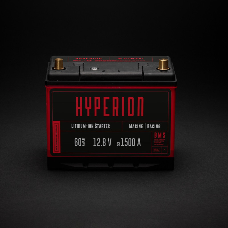 Batterie Lithium Atomique Batteries Hyperion 60 Lithium-ion LiFePO4 12V haute performance 60Ah - ATBAT-HYP60 - AB-HYP60 - 3770011694006