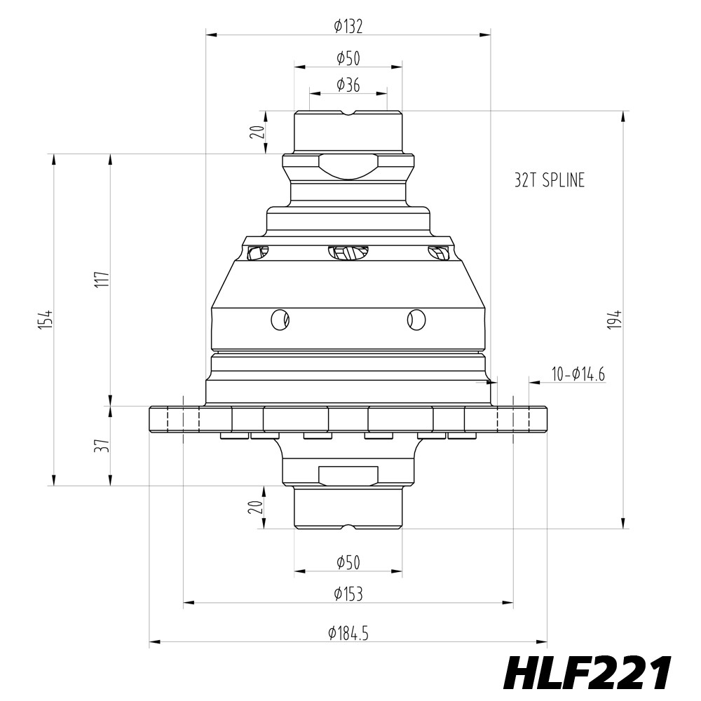 Autobloquant Blackline BMW Pont 210K HLF221 - BR-AB-B09 - HLF221 - 3666618785318
