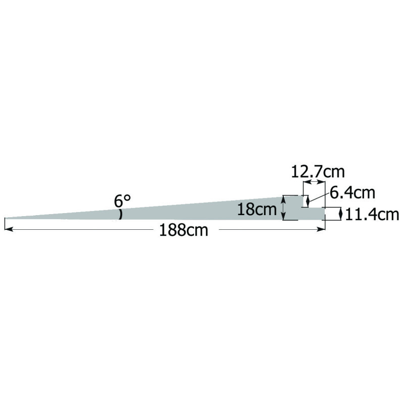 BG Racing 6° Loading Ramps, 188 x 35 cm, BG6504 - BG-6504 - BG6504 - 5061105390576