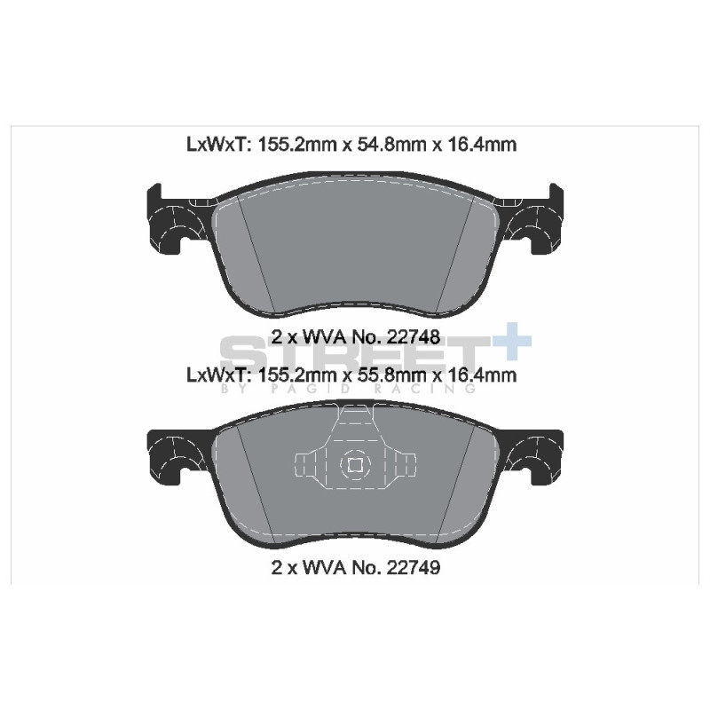 Pastiglie freno Pagid T8234 Street+ - PA-8234.ST - T8234SP2001