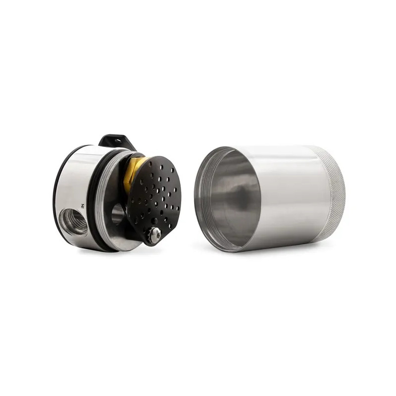 Mishimoto Universal Compact Baffled Oil Catch Can, 2-Port - MIM-BCC-CBTWO.SI - MMBCC-CBTWO-P