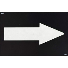 Freccia per cartello di pit stop BG Racing standard 255 x 178 mm - BG-R262G-AR.V